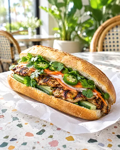 Bánh mì gà nướng